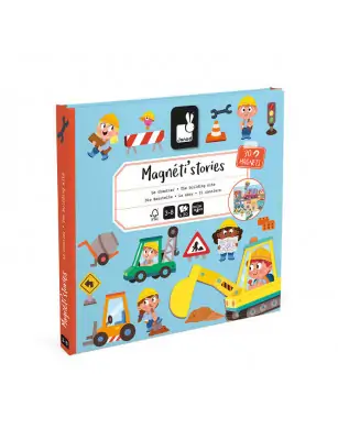Magnetyczna układanka Plac budowy Magneti'stories 3+, Janod