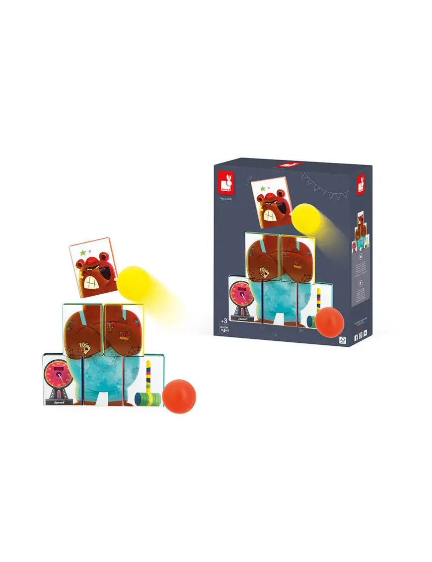 Metalowe puszki do zbijania Niedźwiedź Applepop 3+, Janod