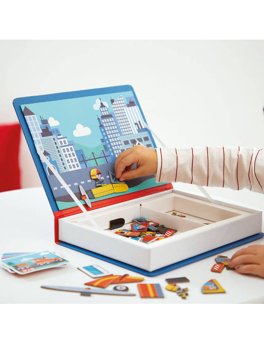 Magnetyczna układanka Straż pożarna Magnetibook 3-8 lat, Janod