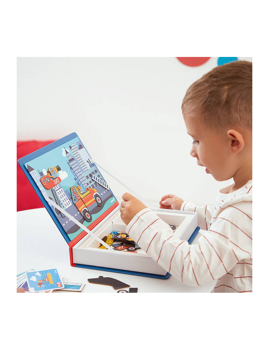 Magnetyczna układanka Straż pożarna Magnetibook 3-8 lat, Janod