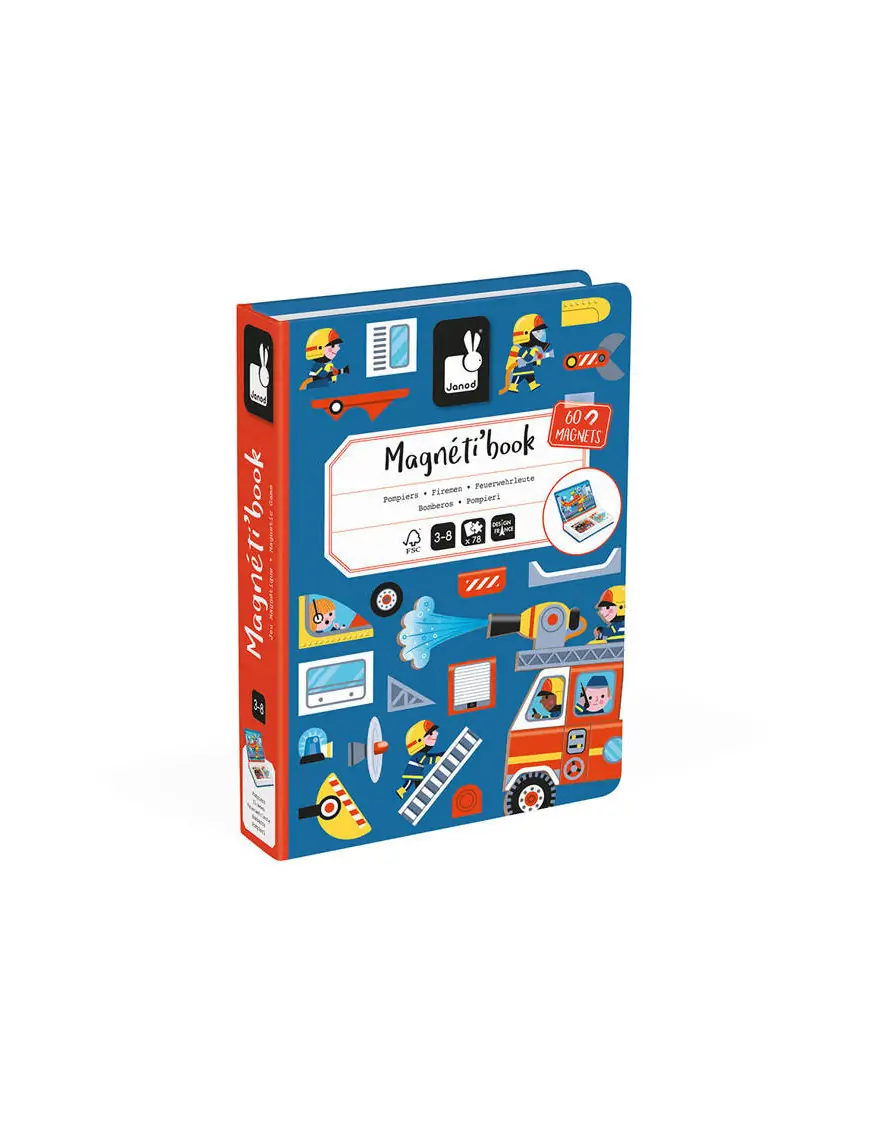 Magnetyczna układanka Straż pożarna Magnetibook 3-8 lat, Janod