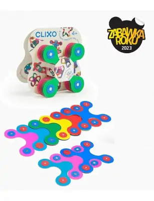 Tiny & Mighty klocki magnetyczne Clixo, różnokolorowe