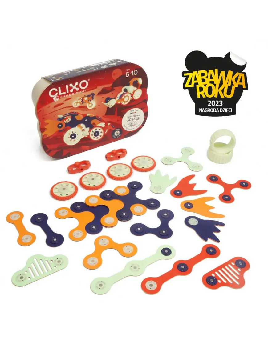 Klocki magnetyczne Clixo marsjańska ekspedycja
