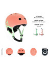 SCOOTANDRIDE Kask dla dzieci (XXS-S oraz S-M) Peach