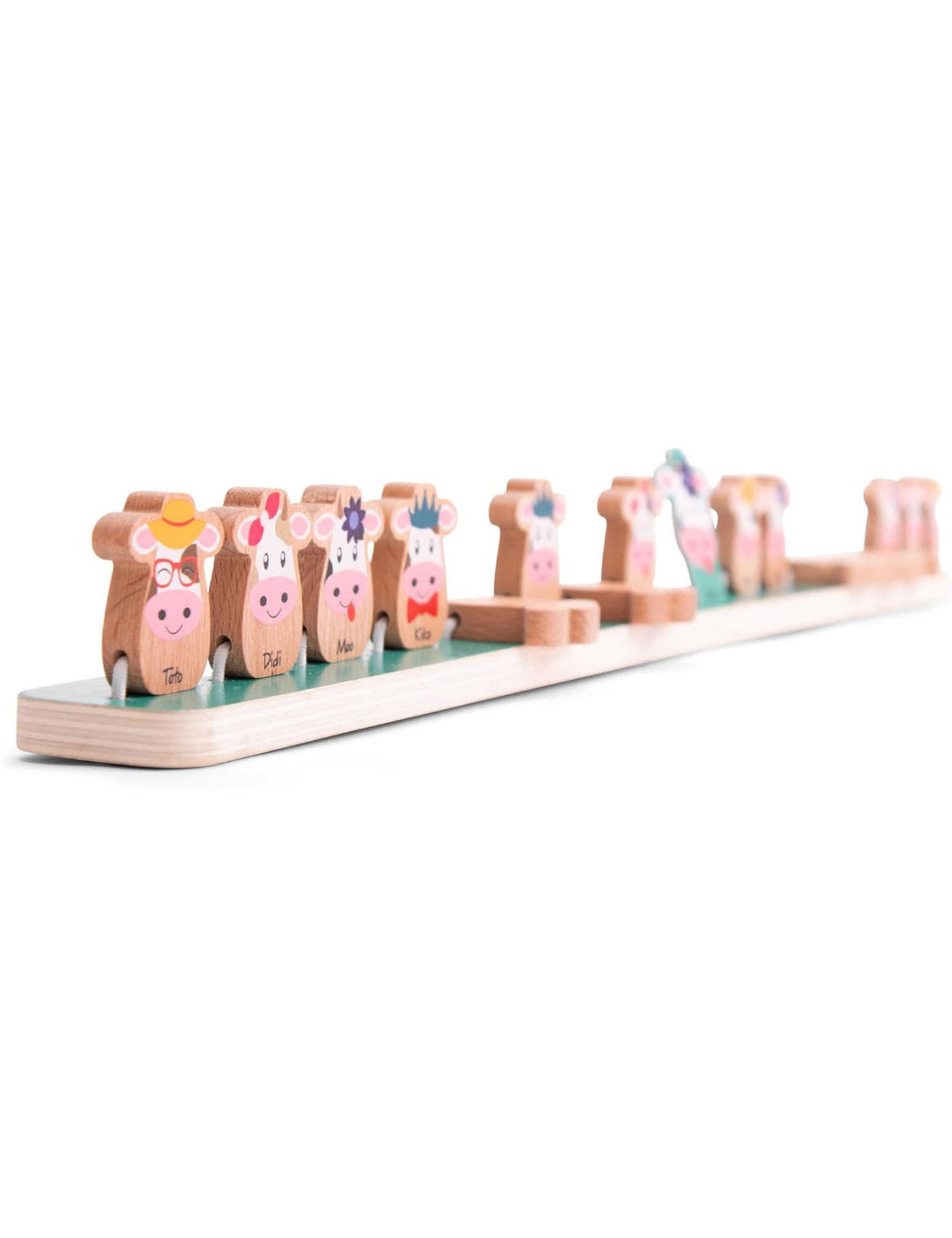 BS Toys, drewniana gra logiczna Zgadnij która krówka?