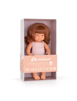 Lalka dziewczynka Europejka Colourful Edition | Rude włosy | 38cm Miniland Doll