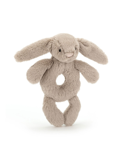 Króliczek Grzechotka Beżowa 18 cm, Jellycat