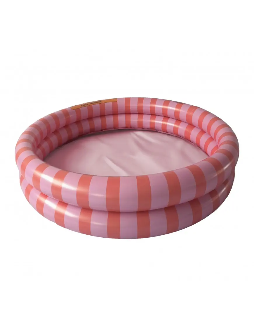 The Swim Essentials Basen kąpielowy 100 cm Pink Red Stripes