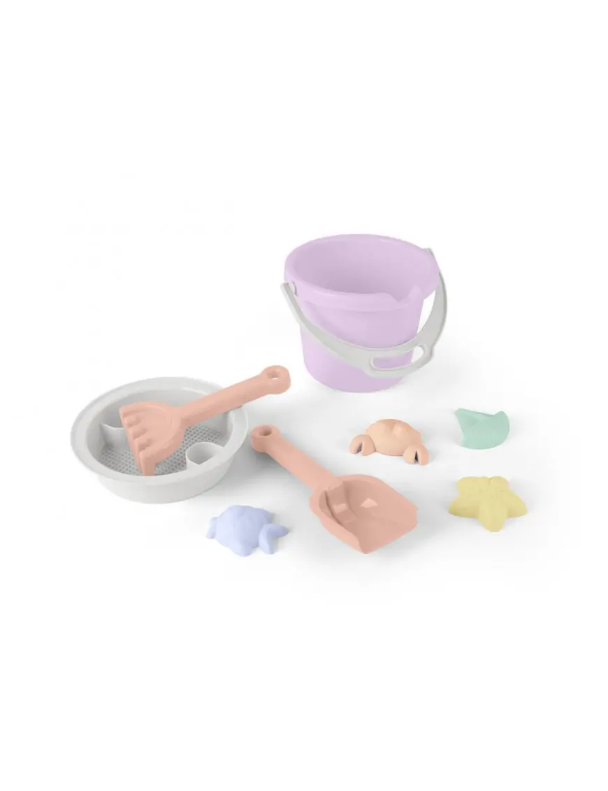Zestaw do piasku 8 elem. pastel pink DANTOY