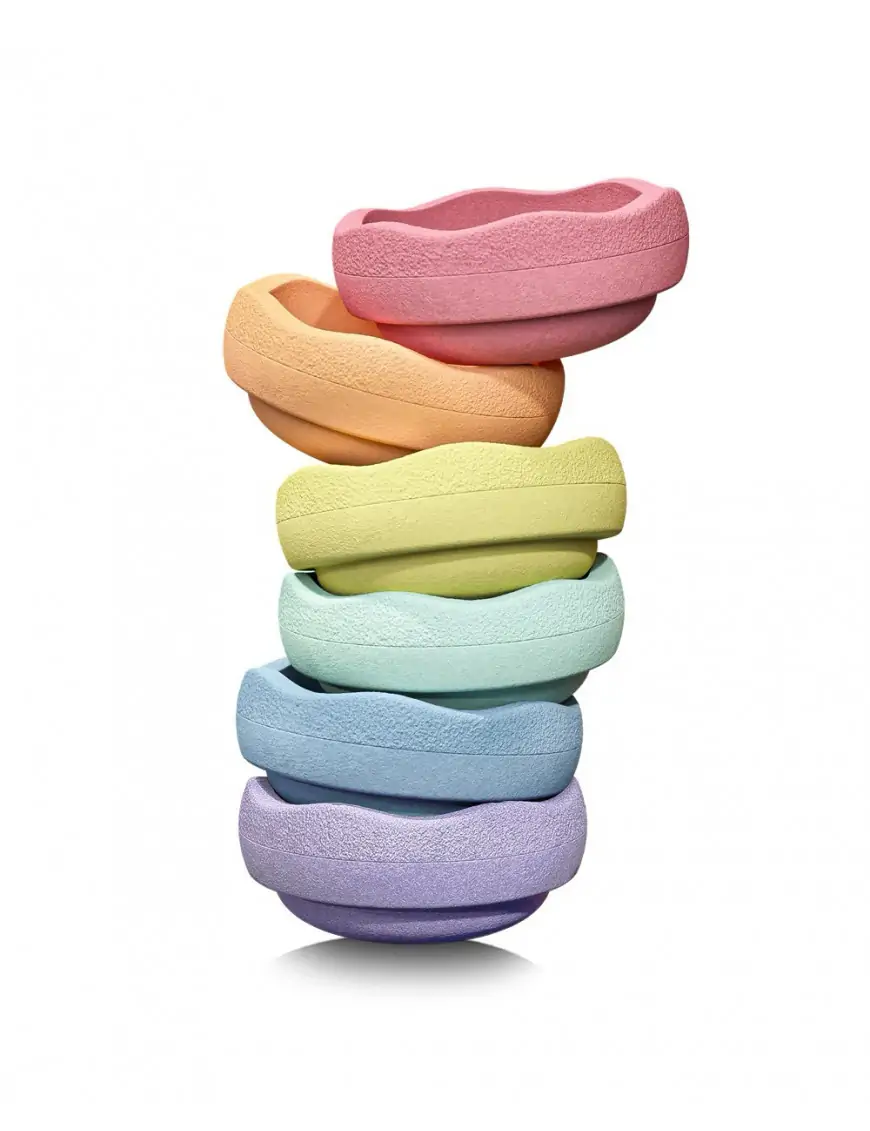 Stapelstein, Obiekty do zabawy ruchowej 6 szt. Rainbow Pastel