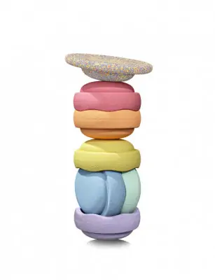 Stapelstein, Obiekty do zabawy ruchowej 6+1 Rainbow set pastel