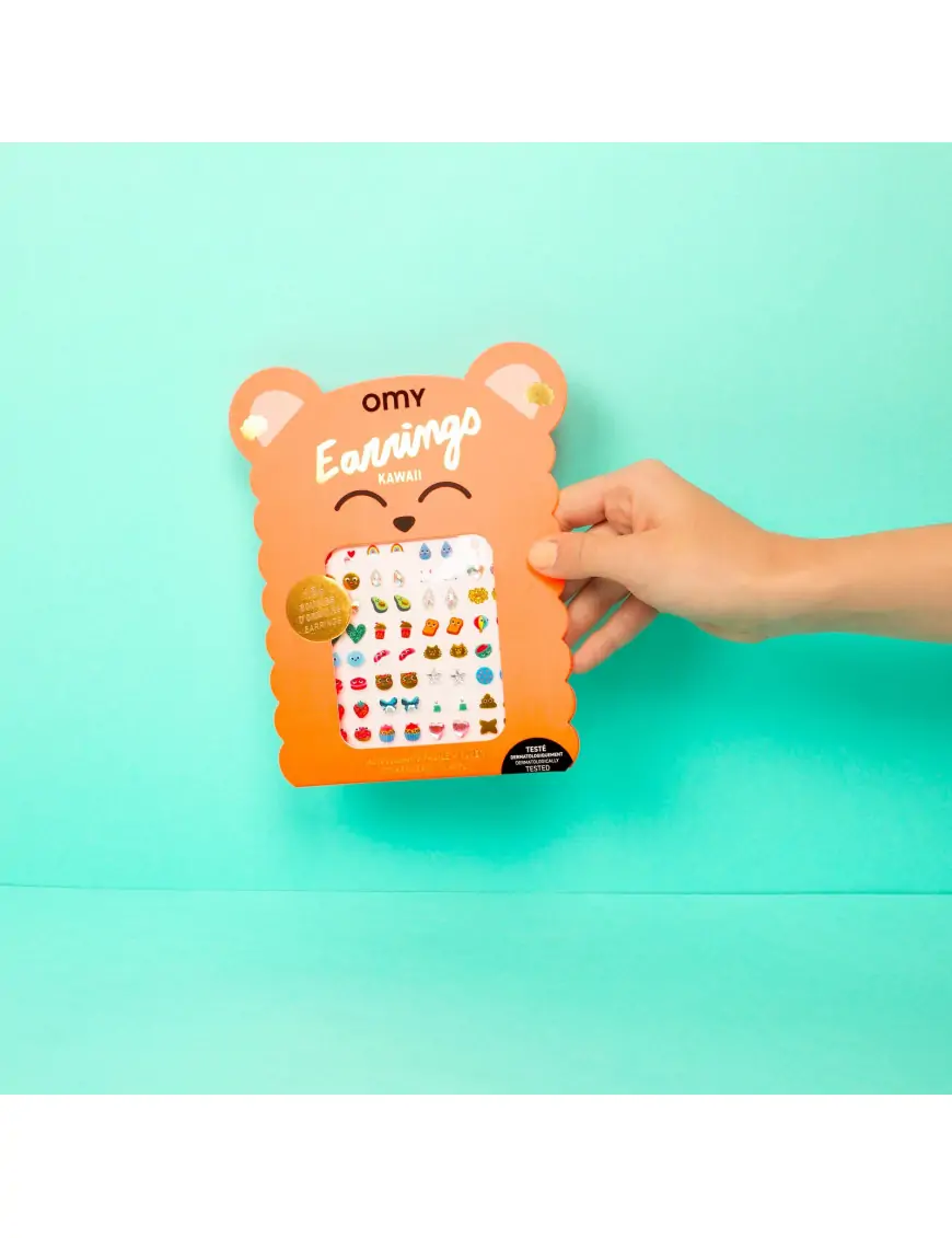 Kolczyki dla dzieci 104 sztuki - KAWAII OMY