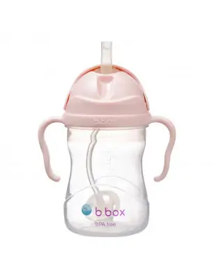 Bidon ze słomką 240 ml, różowy, b.box