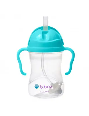 Bidon ze słomką 240 ml, lazurowy, b.box
