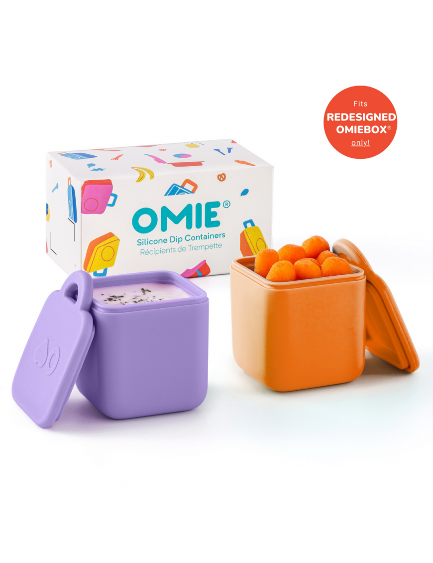 OMIE OMIEDIP dwa szczelne pojemniczki, purple orange