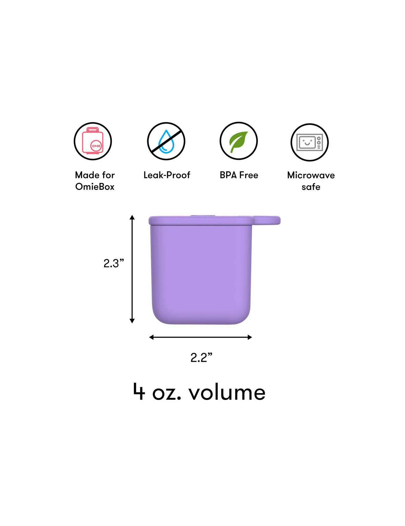 OMIE OMIEDIP dwa szczelne pojemniczki, purple orange