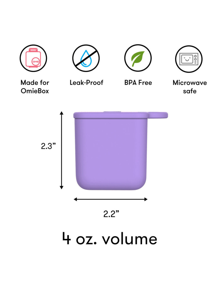 OMIE OMIEDIP dwa szczelne pojemniczki, purple orange