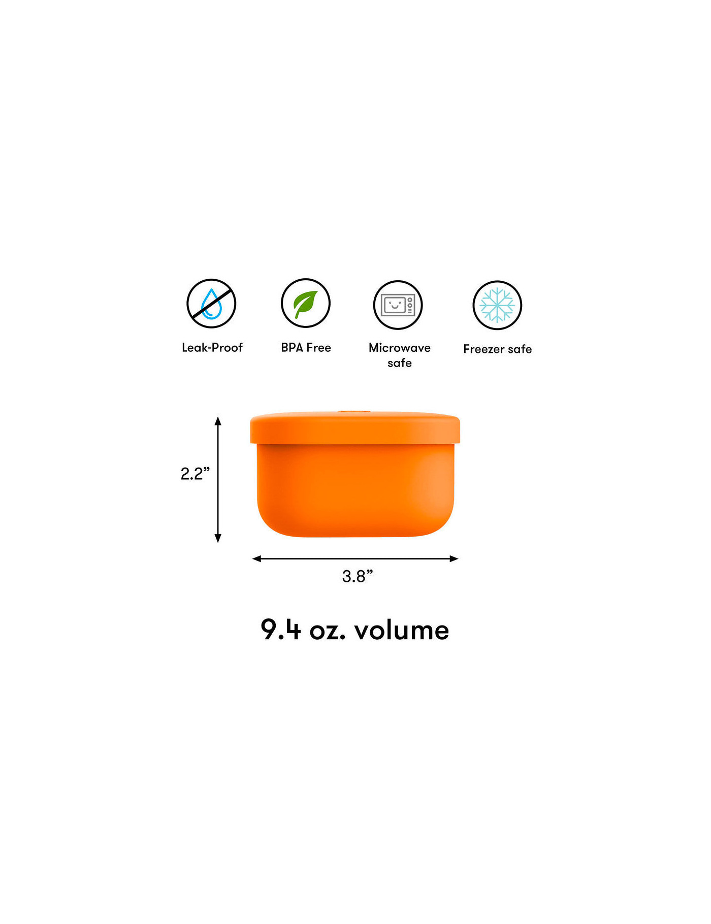 Omie OMIESNACK pojemnik na przekąski, orange Omie OMIESNACK pojemnik na przekąski, orange