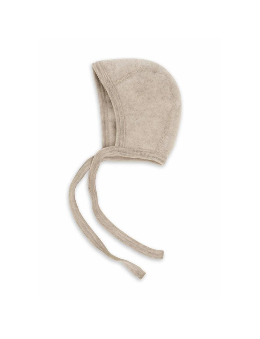 Engel, ciepła bonetka z 100% wełny merino Sand