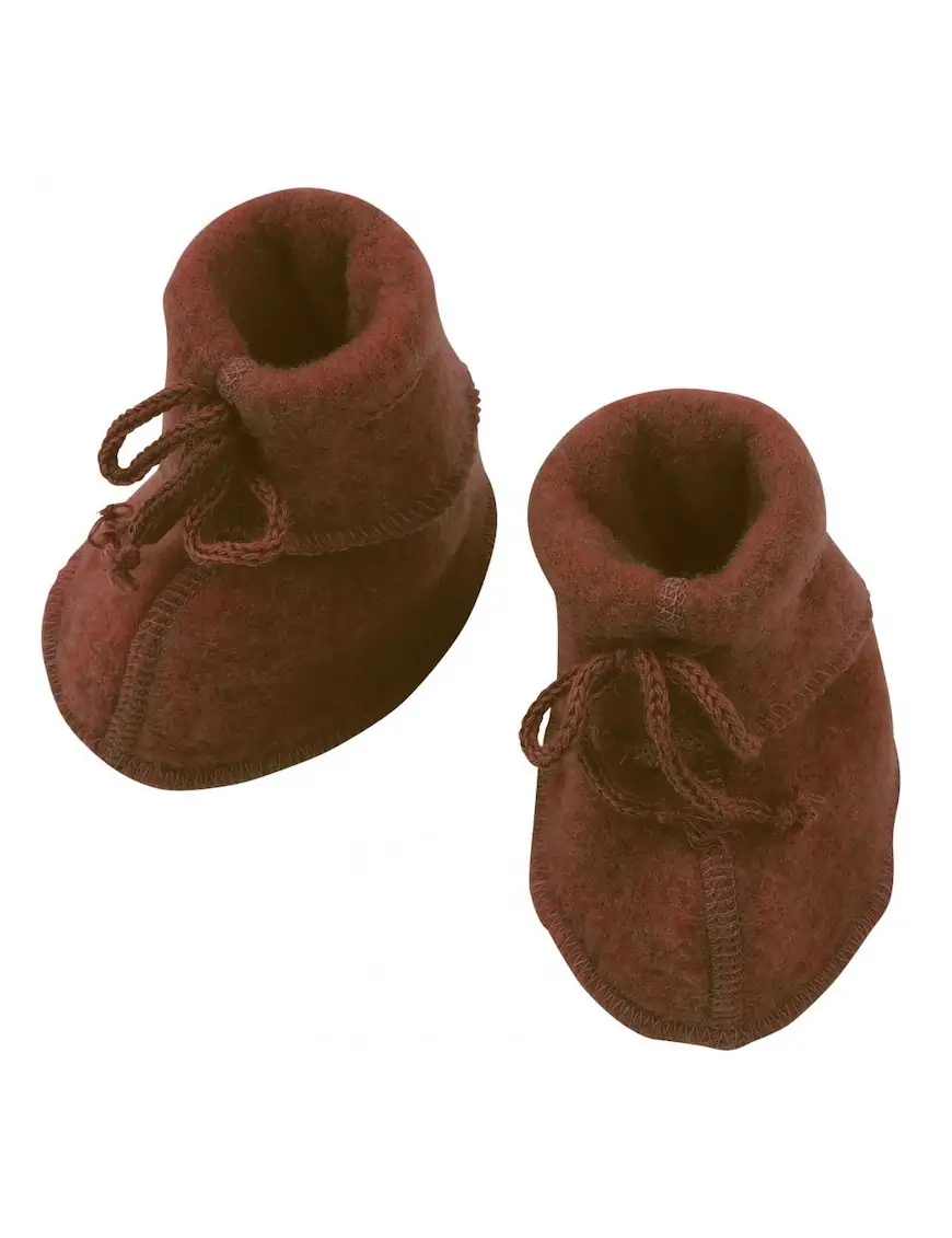 Ciepłe buciki 100% wełna merino cinammon, Engel