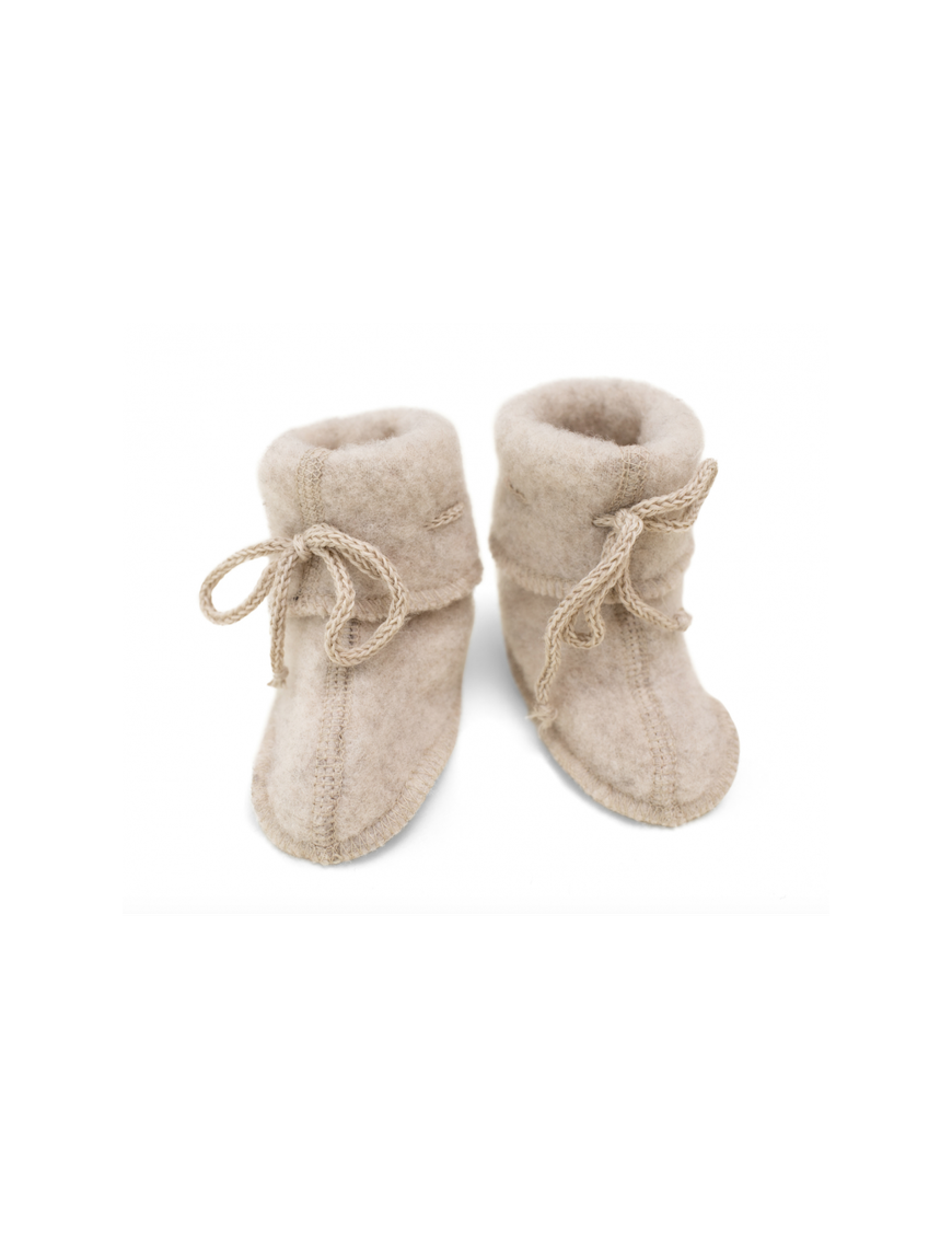 Ciepłe buciki 100% wełna merino Sand, Engel