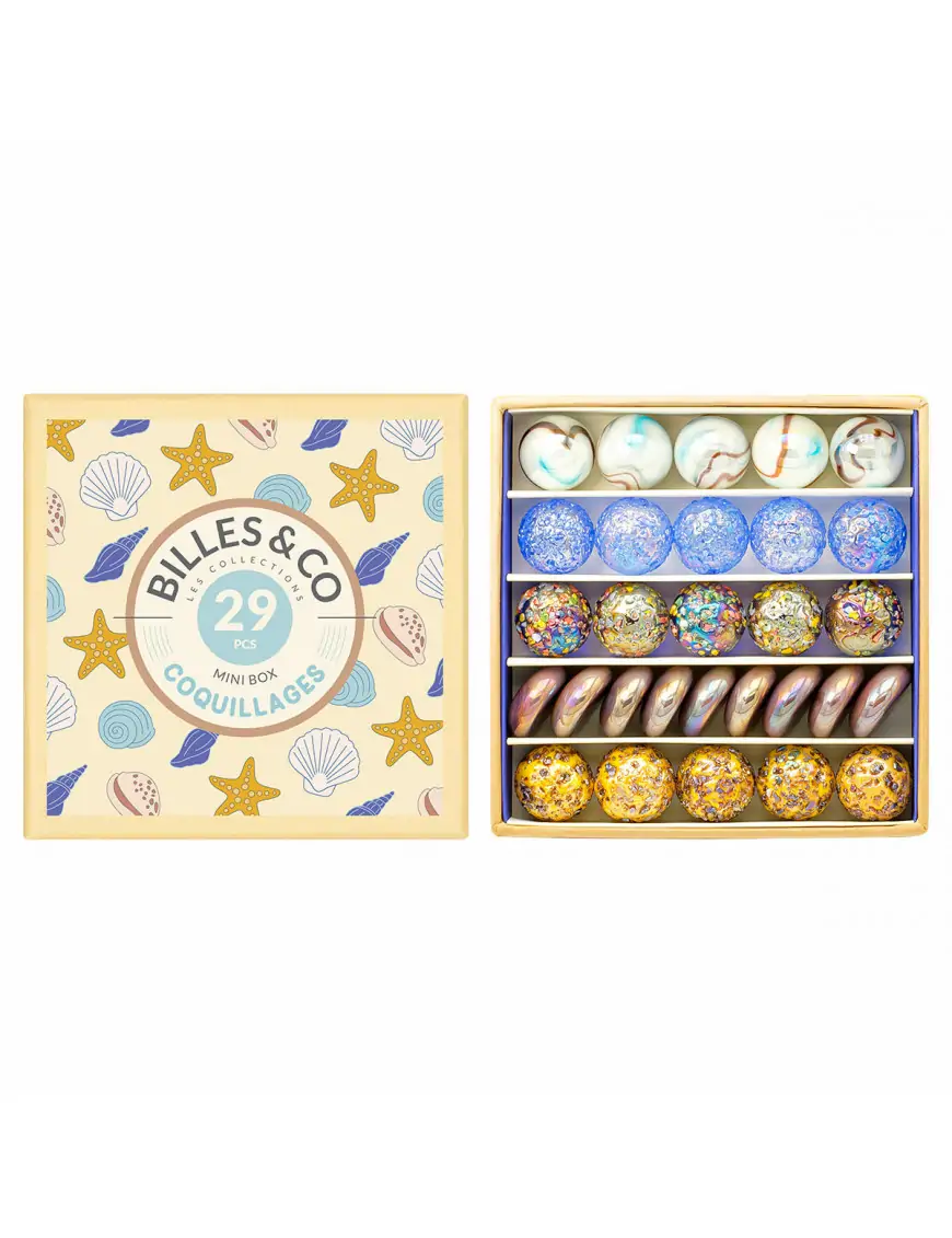 Billes & Co, Szklane kulki MUSZELKI MINIBOX