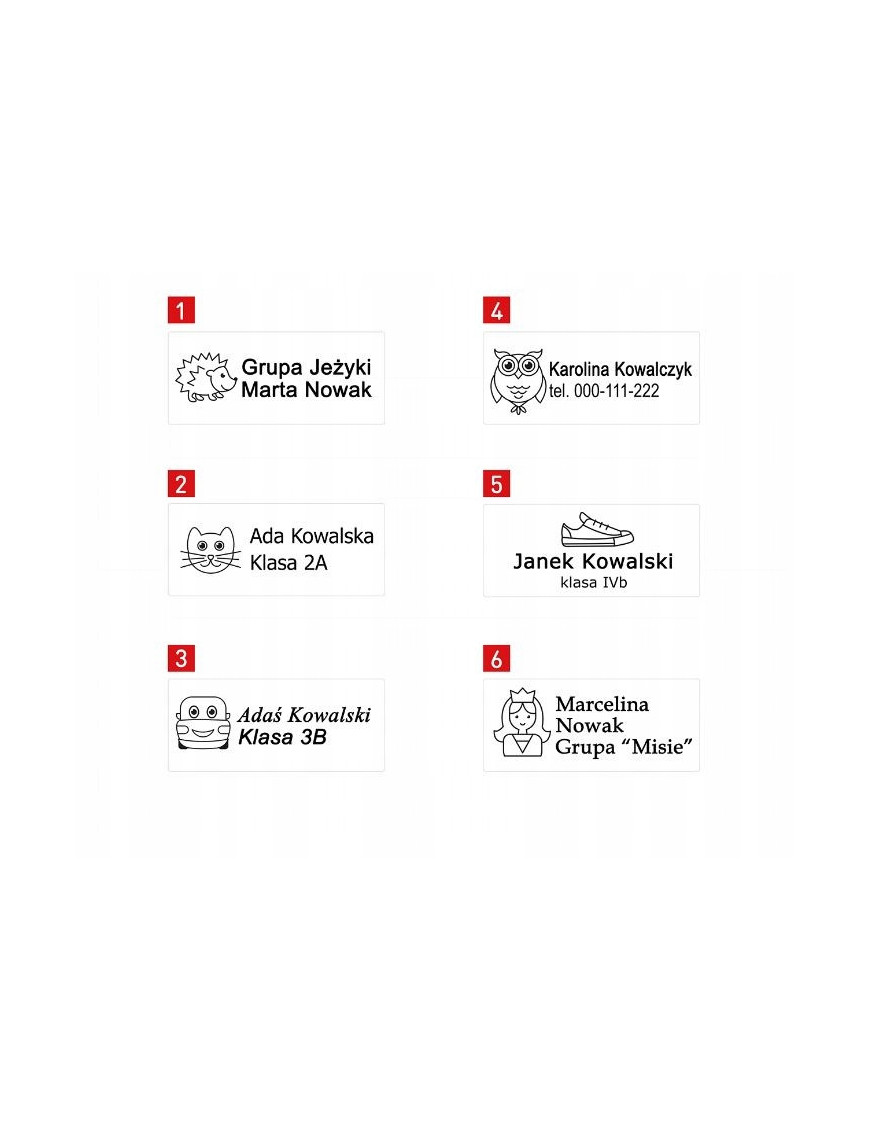 Pieczątka do znakowania rzeczy osobistych "Nie-zgub-mi-się"