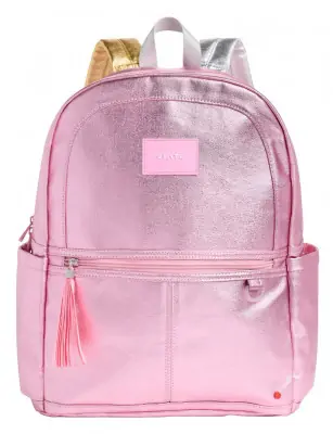 Plecak szkolny Kene Double Pocket Pink/Silver STATE BAGS