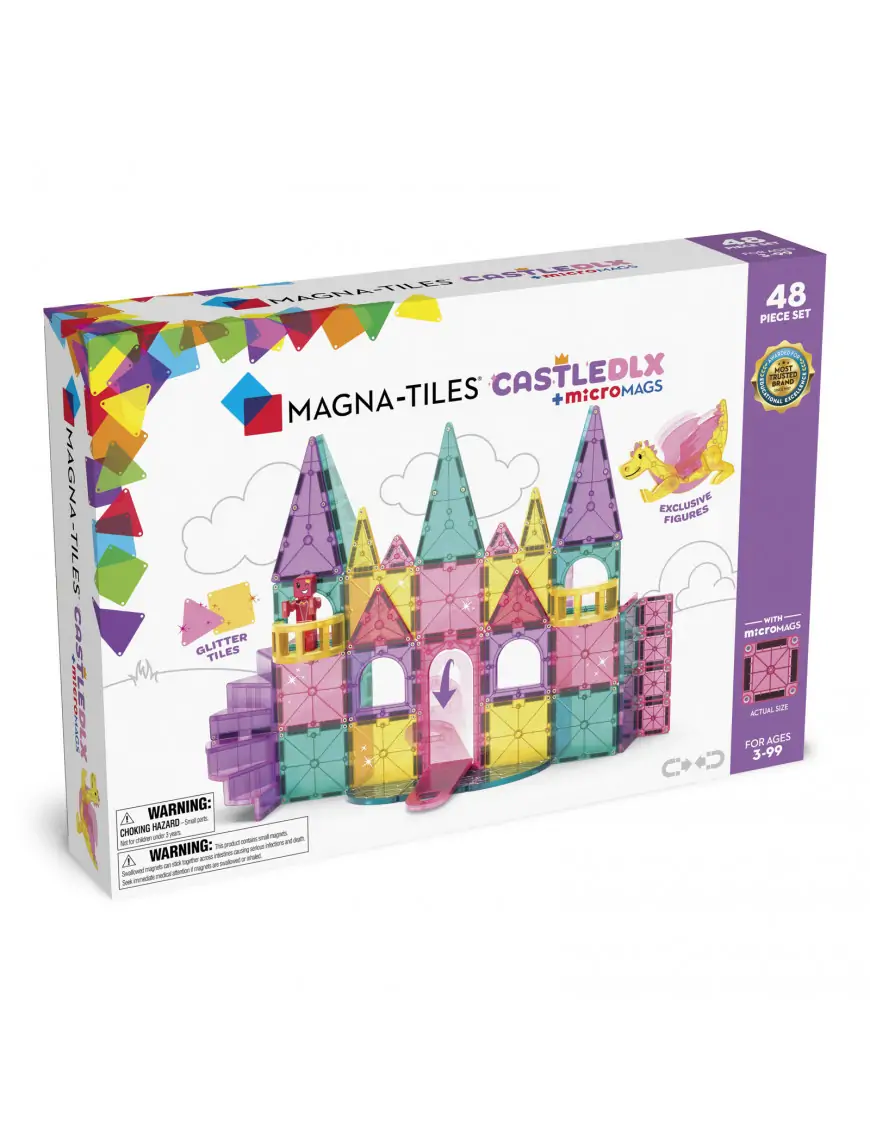 MAGNA-TILES® Klocki MAGNA-TILES® Klocki Magnetyczne Zamek DLX 48 el.