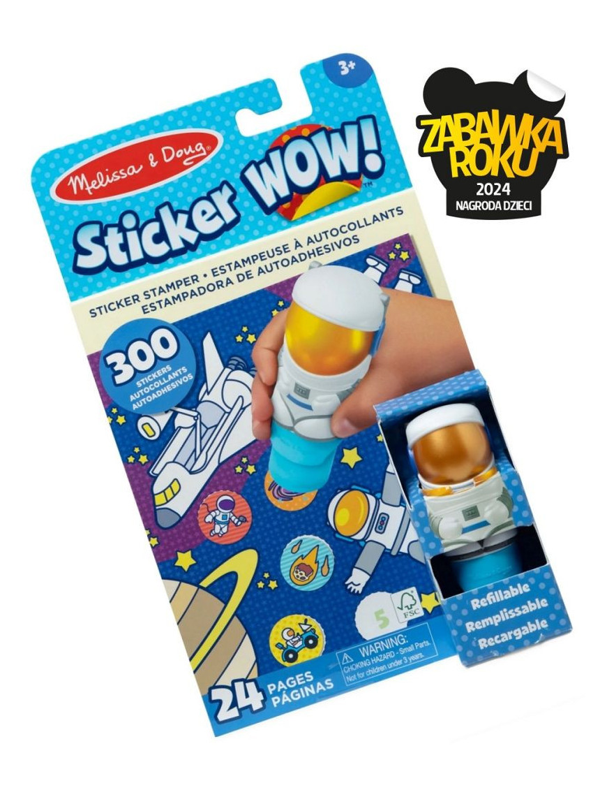 Sticker WOW! stempelki z naklejkami Astronauta, Melissa & Doug
