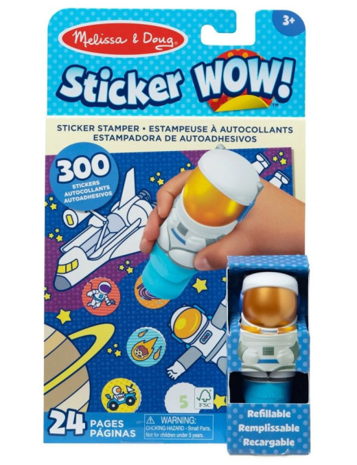 Sticker WOW! stempelki z naklejkami Astronauta, Melissa & Doug