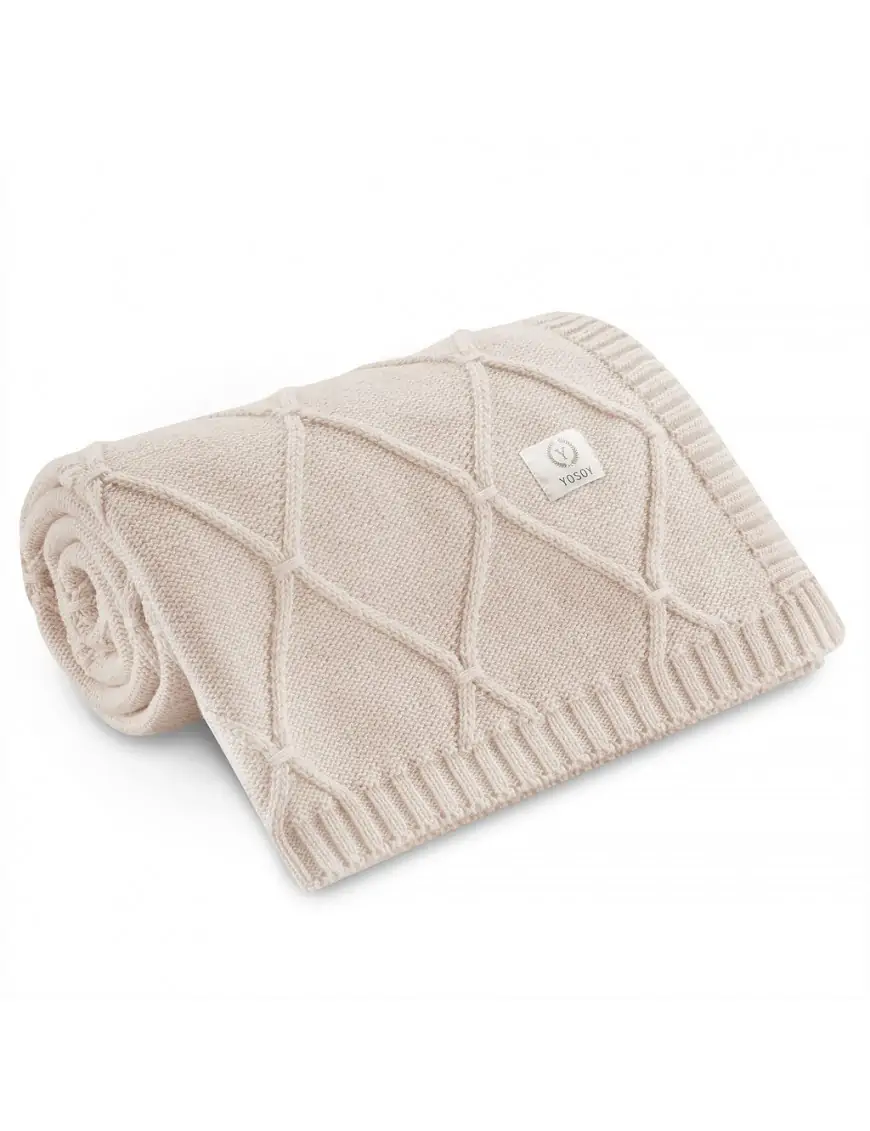 Koc 100% merino wool DIAMONDS cappuccino YOSOY