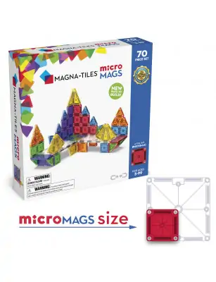 MAGNA-TILES® Klocki Magnetyczne microMAGS 70 el.