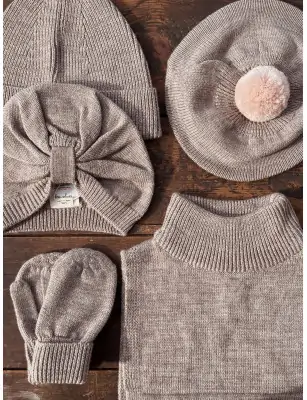 Rękawiczki z wełny merino - LOULI SOFT BROWN Konges Sløjd