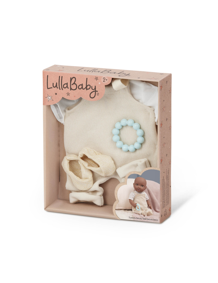 Zestaw ubranek dla lalek NIEMOWLĄT – stylizacja ze spodniami na szelkach LullaBaby Zestaw ubranek dla lalek NIEMOWLĄT – stylizacja ze spodniami na szelkach LullaBaby