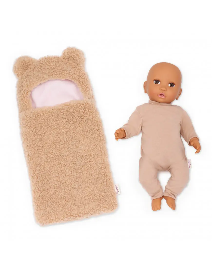 Lalka NIEMOWLĘ, z misiowym BECIKIEM LullaBaby
