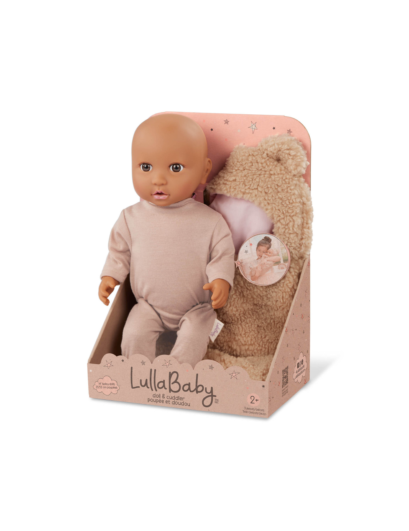 Lalka NIEMOWLĘ, z misiowym BECIKIEM LullaBaby