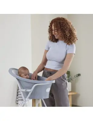 Shnuggle Wanienka dla Niemowlaka z Odpływem Baby Pebble Grey