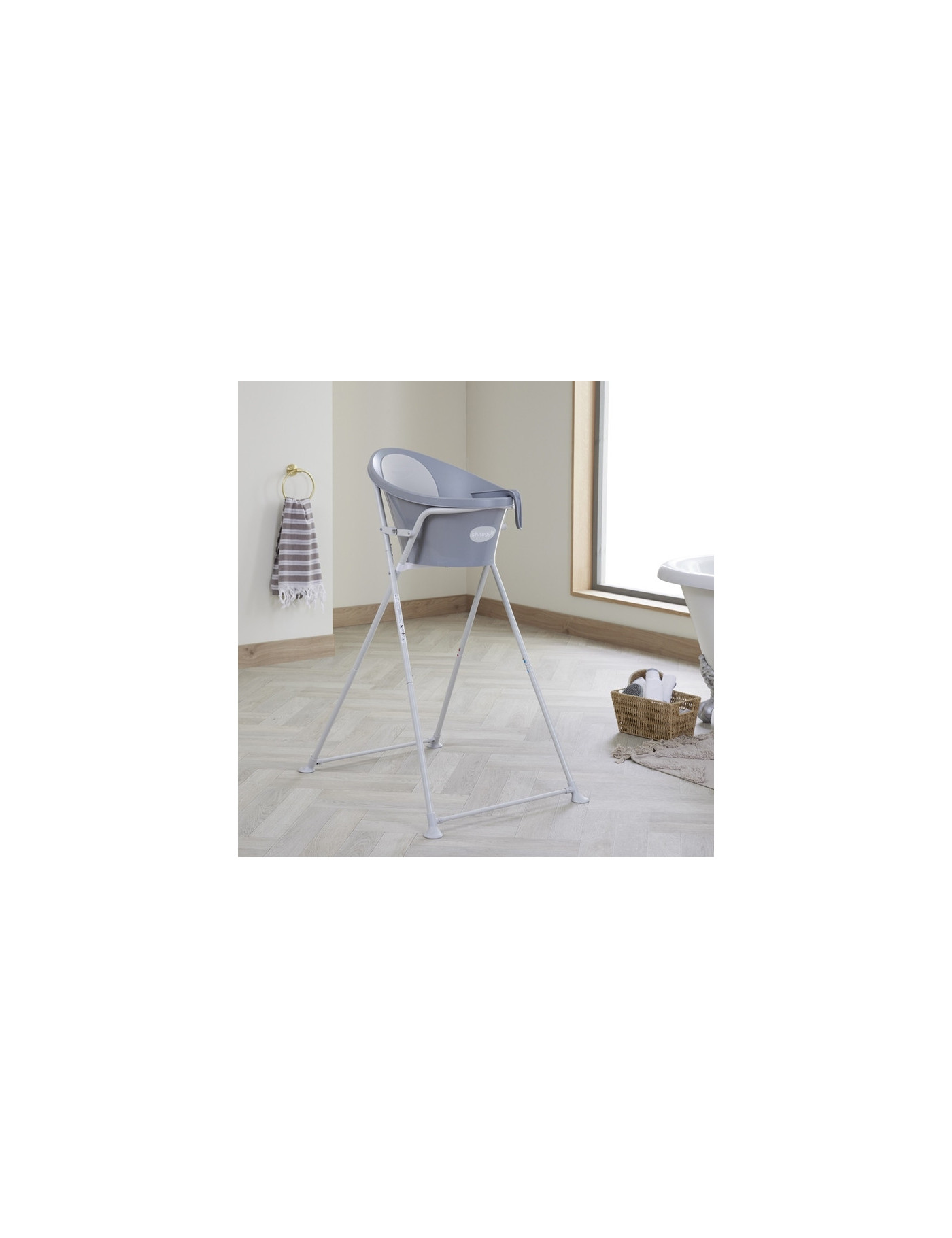 Shnuggle Wanienka dla Niemowlaka z Odpływem Baby Pebble Grey Shnuggle Wanienka dla Niemowlaka z Odpływem Baby Pebble Grey