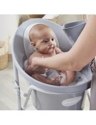 Shnuggle Wanienka dla Niemowlaka z Odpływem Baby Pebble Grey
