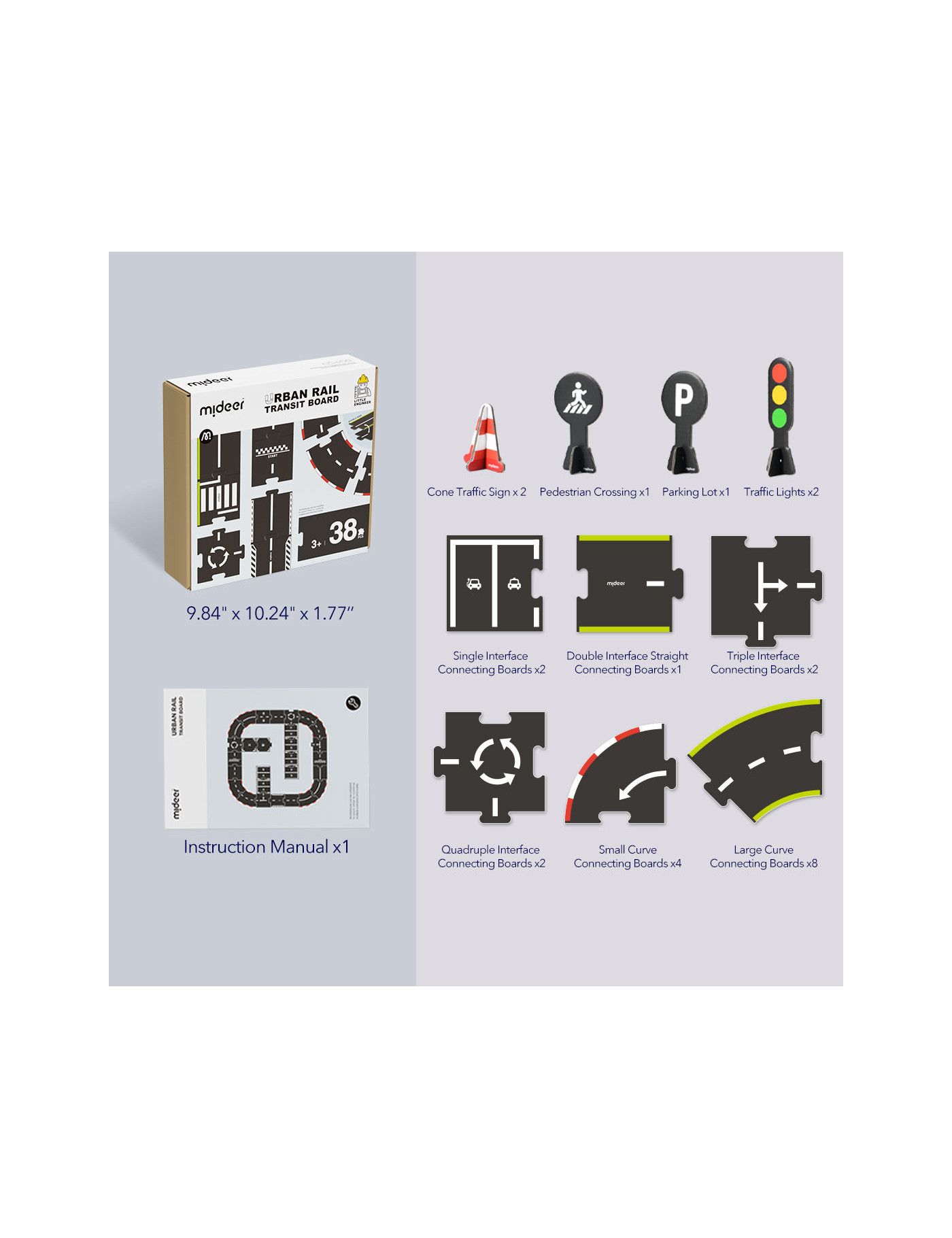 Puzzle tor wyścigowy (38 elementów) mideer