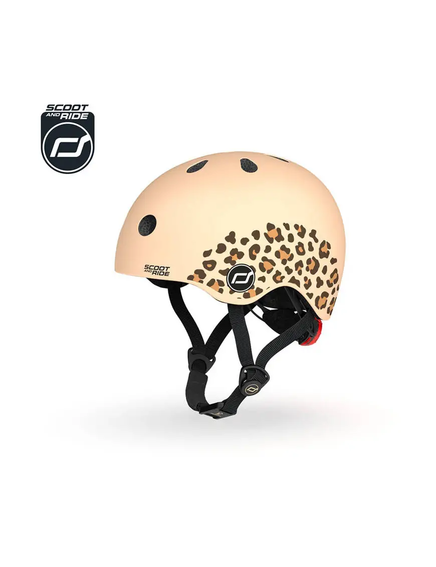 SCOOTANDRIDE Kask XXS-S dla dzieci 1-5 lat Leopard