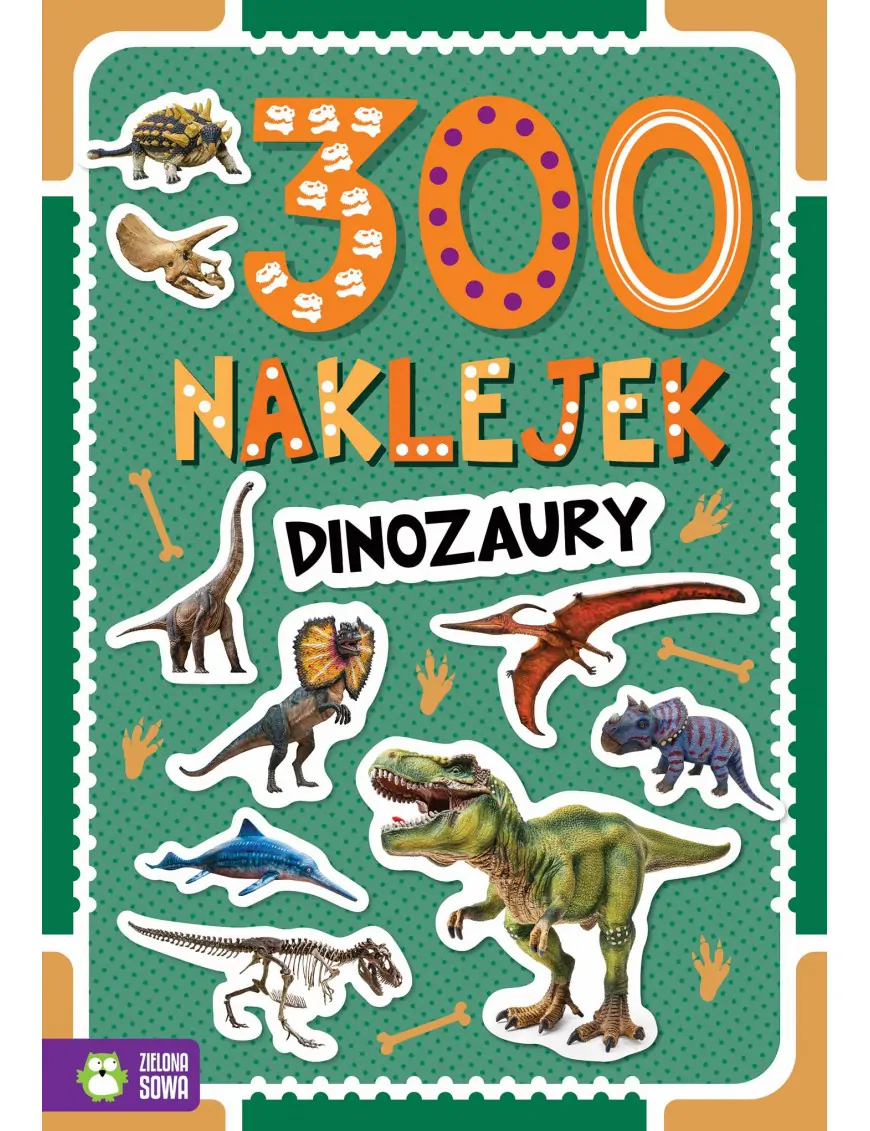 300 naklejek. Dinozaury