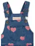 Ogrodniczki denim w serduszka bon coeur pink Konges Sløjd