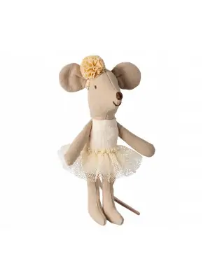 Myszka Maileg - Ballerina mouse, Little sister - Off White