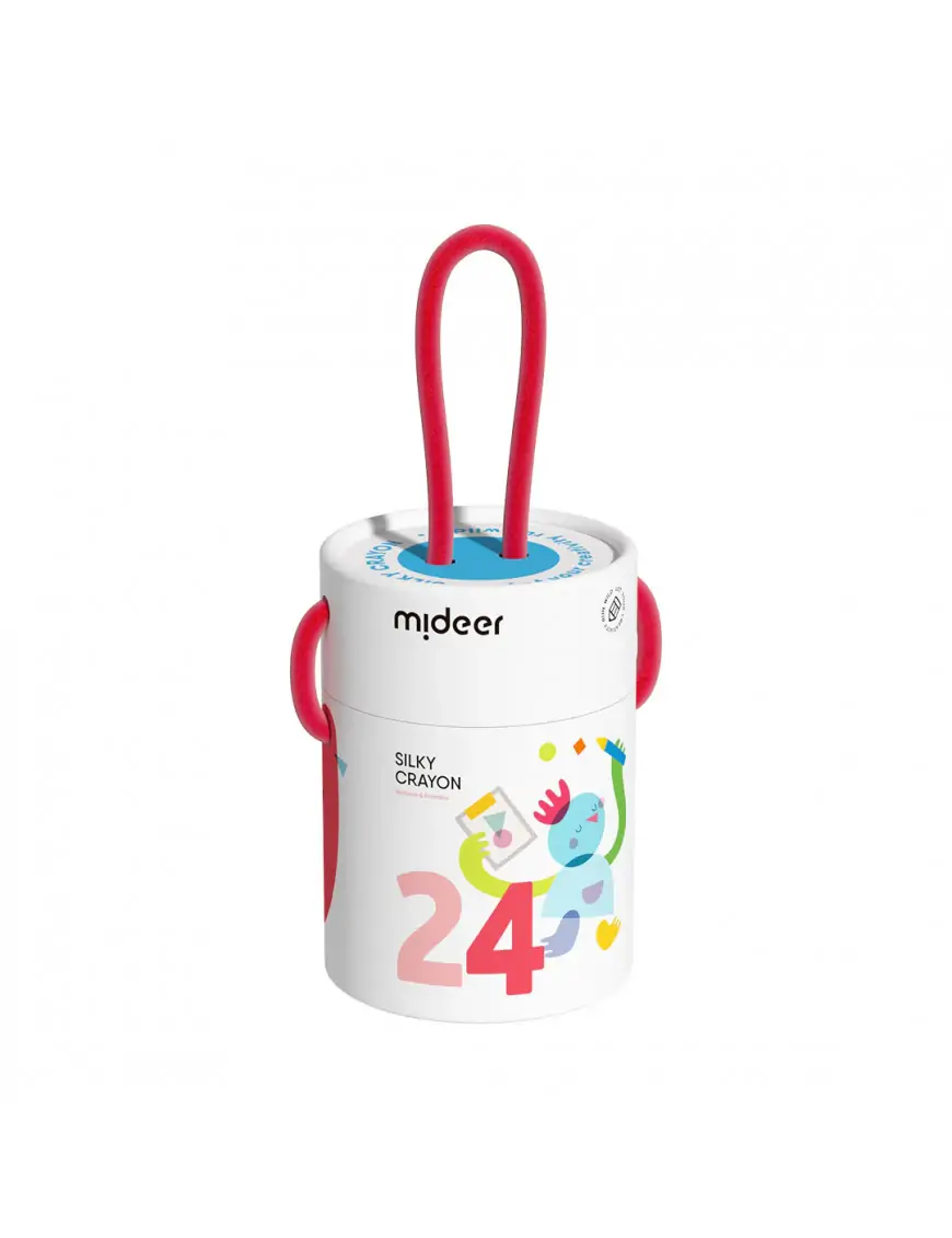 mideer Wiaderko szybkoschnących, miękkich zmywalnych kredek (24 kolorów)