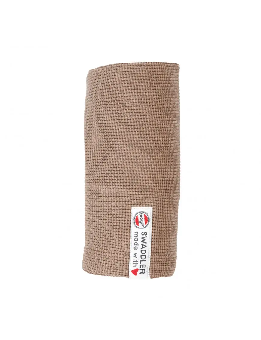 Bawełniany otulacz o splocie waflowym 70 x 70 cm Beige Lodger
