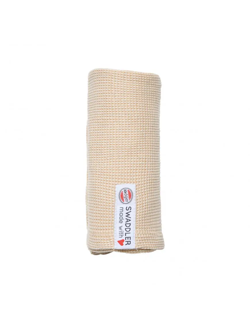 Bawełniany otulacz o splocie waflowym 70 x 70 cm Ivory Lodger