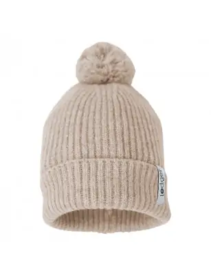 Lodger Czapeczka z wełny merino 100% beżowa Beige