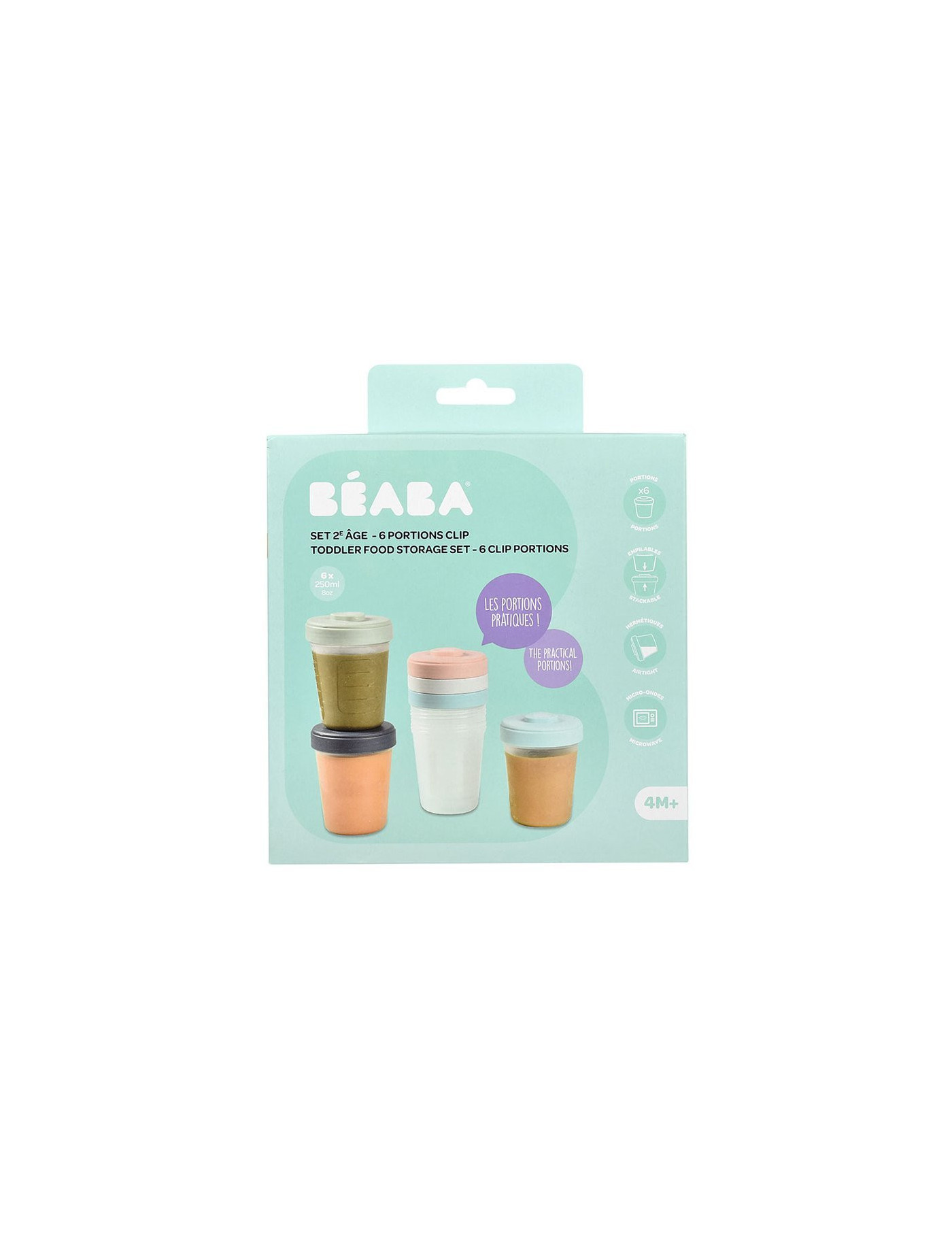 Beaba Zestaw słoiczków Clip 6 szt. (6x250ml)